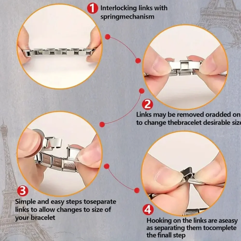 Charmlink Heart‎ Number Two DIY Personalized Composable Italian Charm Bracelet